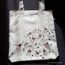 Tote Bag, série limitée, dessin sur textile.